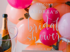 Bridal Shower Welcome Sign Acrylic