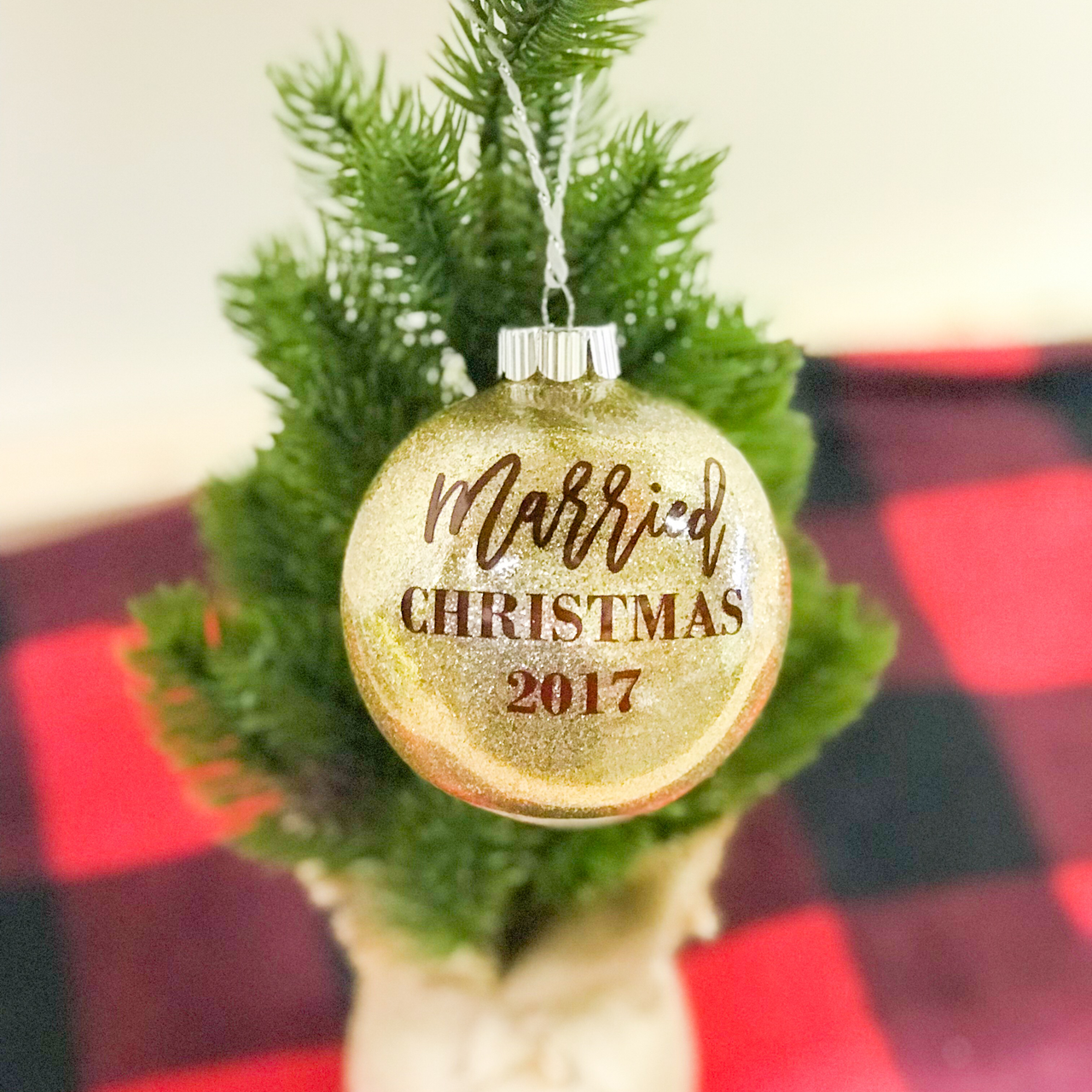 married christmas ornament