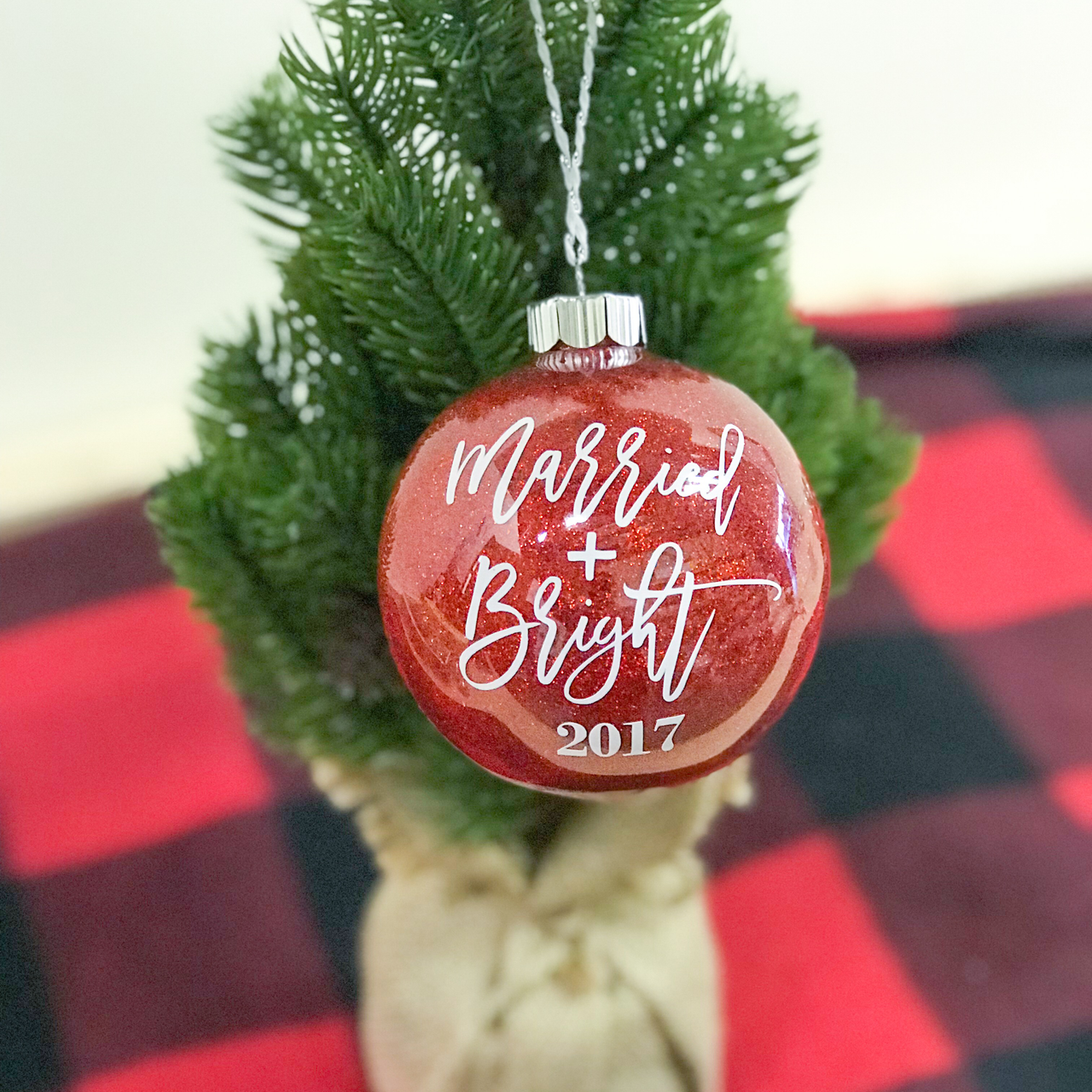 newlywed christmas ornament