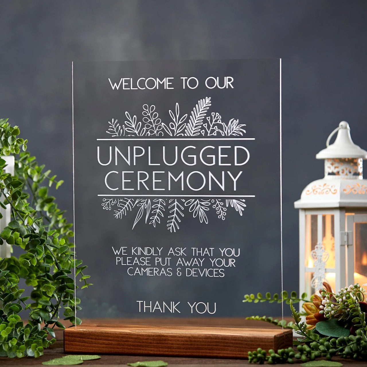 unplugged ceremony sign wedding ceremony sign unplugged wedding sign birch and brook company on unplugged wedding sign acrylic