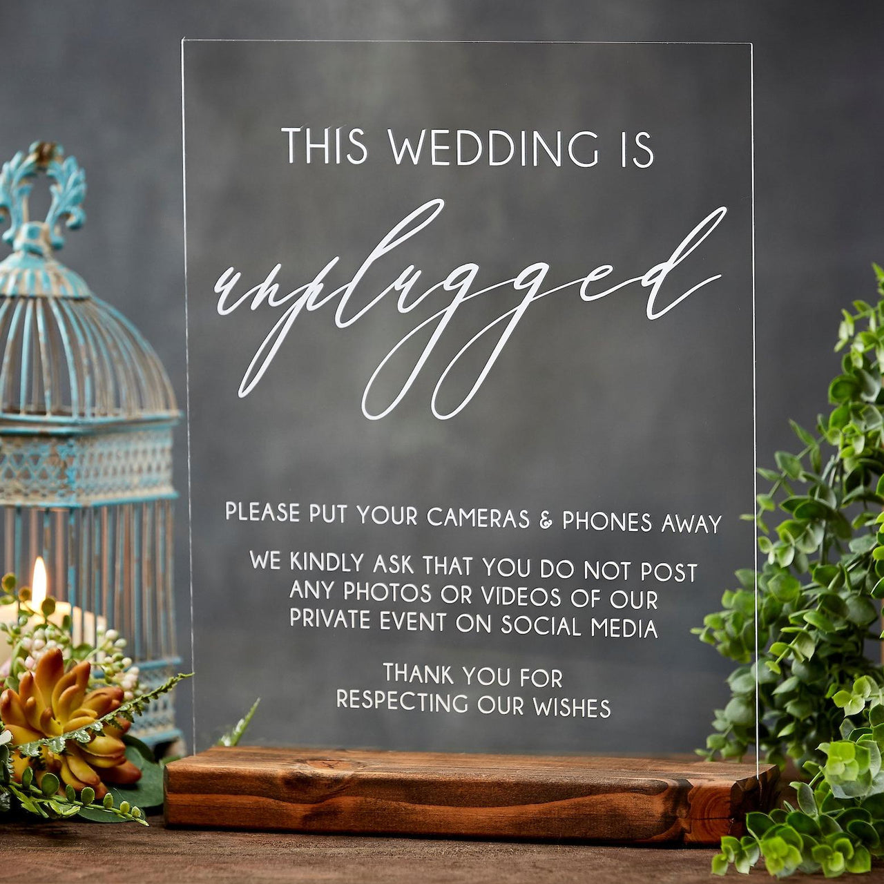 unplugged wedding