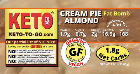 Keto Cream Pie Fat Bomb - Almond