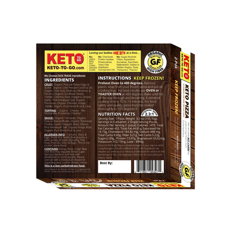 Keto Pizza - on Nut Crust - Nutrition Facts