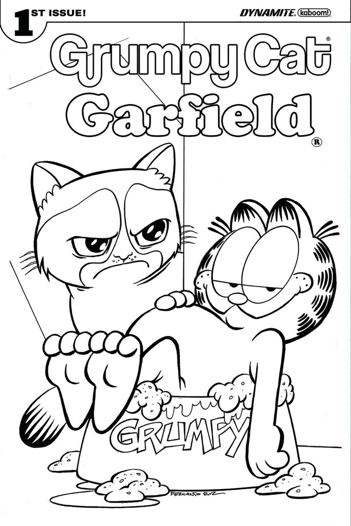 GRUMPY CAT GARFIELD #1 (OF 3) CVR E COLORING BOOK | ComicXposure