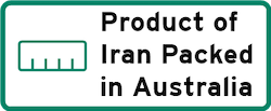 Product of Iran packed in Australia