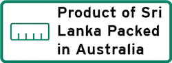 Product of Sri Lanka Packed in Australia Logo