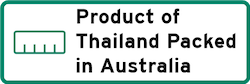 Product of Thailand packed in Australia