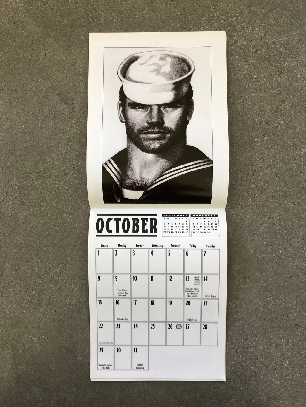 Vintage tom of finland 1986 wall calendar tom of finland store