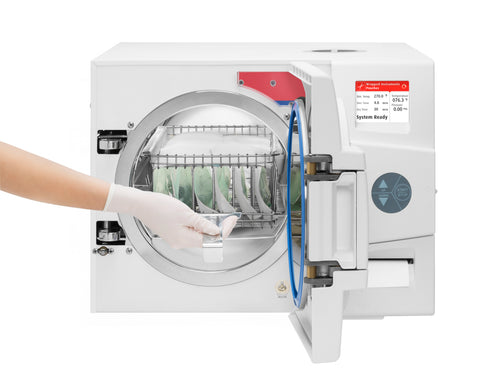 Example of women using an automatic autoclave