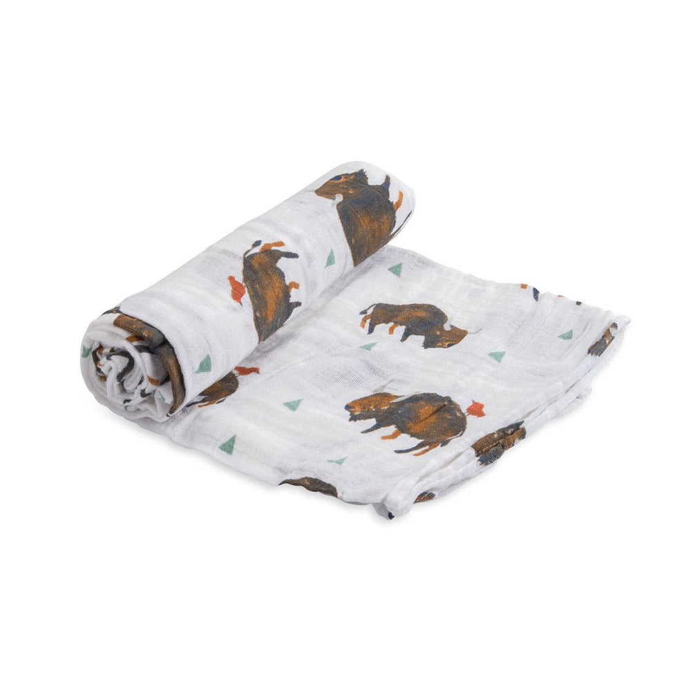 Little Unicorn Cotton Muslin Swaddle Single - Bison – Cotton Babies