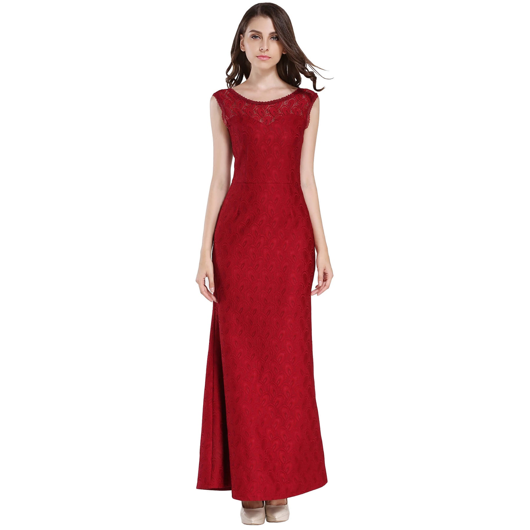 halter lace maxi dress