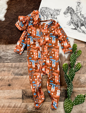 Boot Scootin' Jammies (Brown)