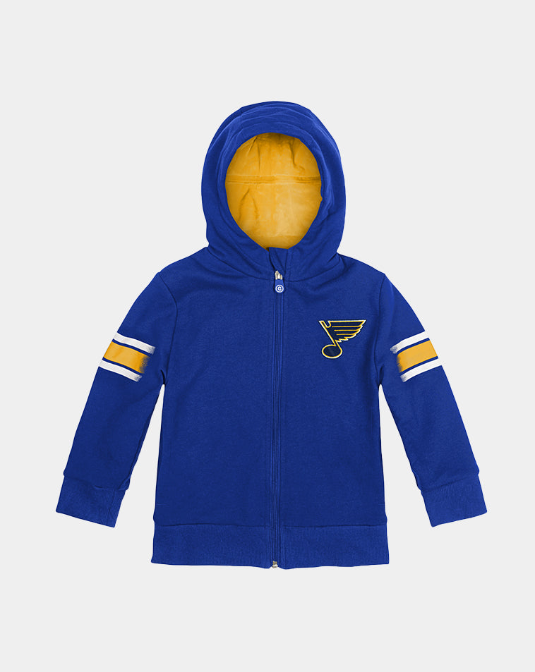 blues zip up hoodie