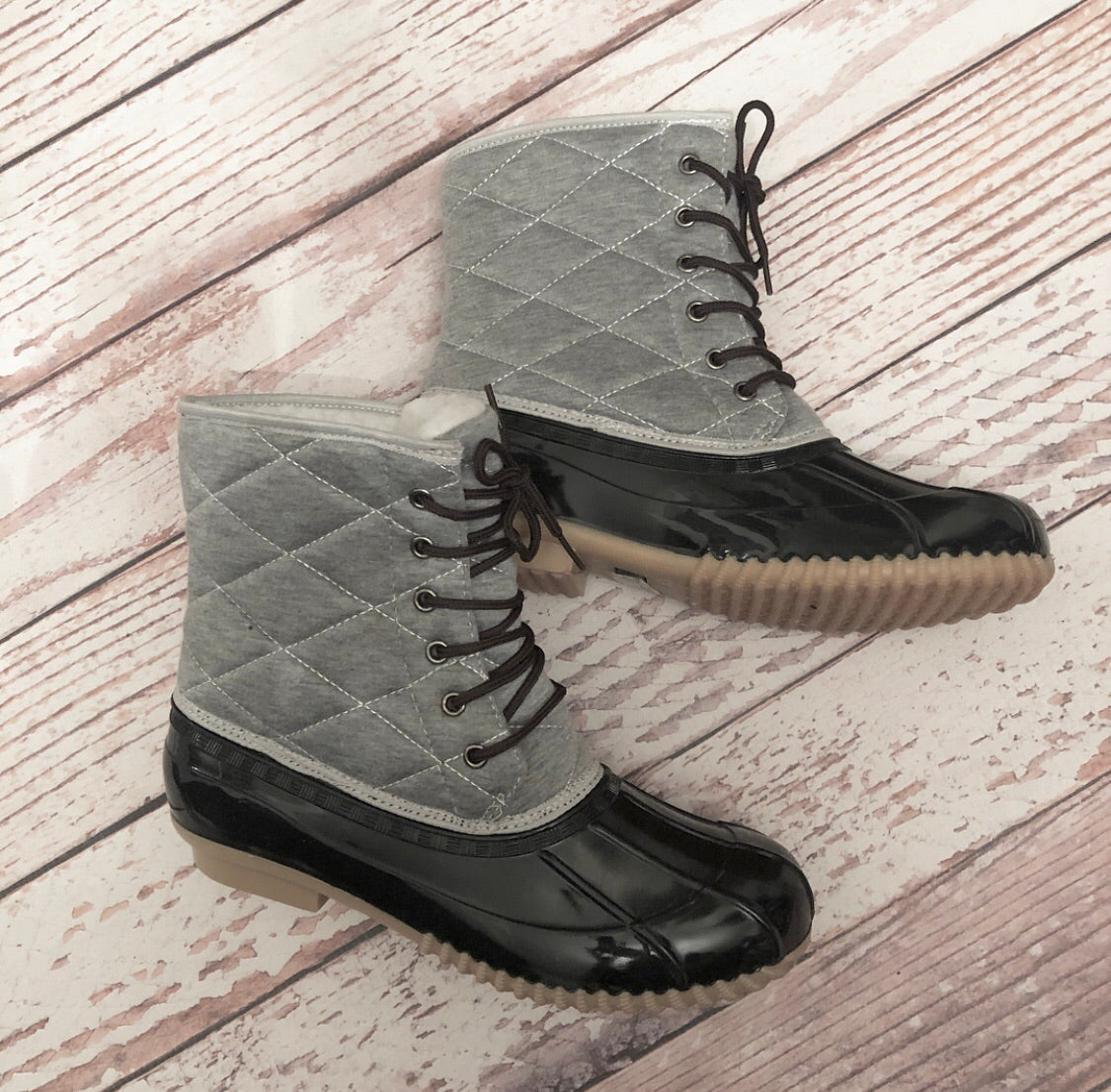 quilted duck boots