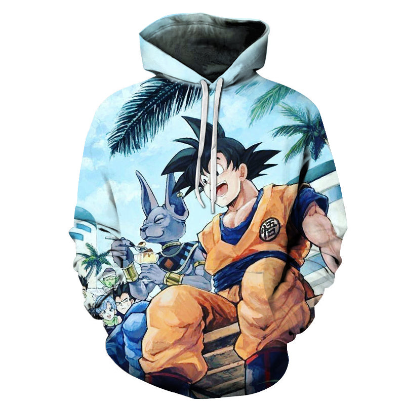 Goku & Beerus Chillin' Hoodie – The Saiyan Shop