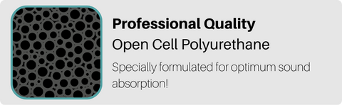professional open cell polyurethane acoustic foam - graphic rendering of the open cells