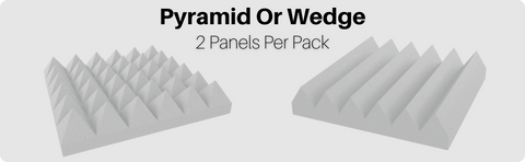 2.5 inches thick - white acoustic foam - pyramid or wedge style