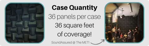 6 inch triangle acoustic foam case quantities for SoundAssured soundproofing foam panels