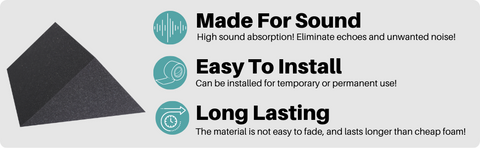 6 inch triangle acoustic foam panels – made specifically for sound absorbing, easy to install, last a long time