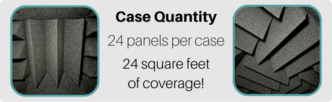 6 inch wedge acoustic foam case quantities for SoundAssured soundproofing foam panels