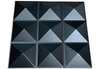 black 3d wall panel with 9 pyramids per 30x30cm panel