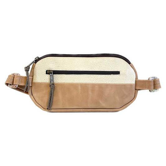 Brick Repurposed Leather Banana Crossbody Bag – Ariana Castellanos