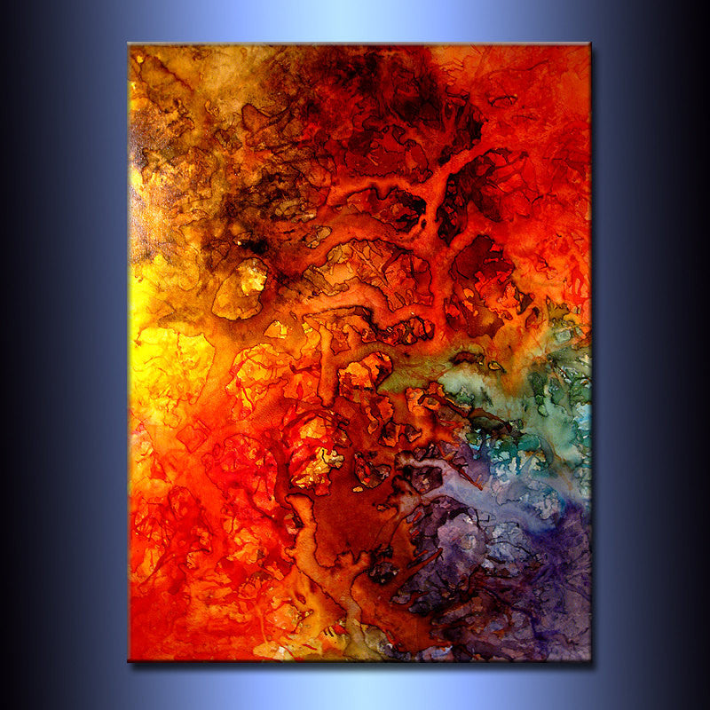 abstract colorful wave painting