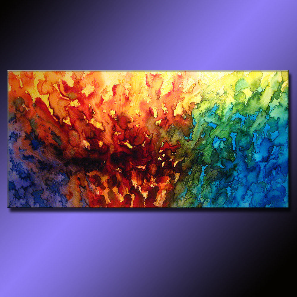 Modern Abstract Painting Contemporary Gallery Art On Canvas Ready To H