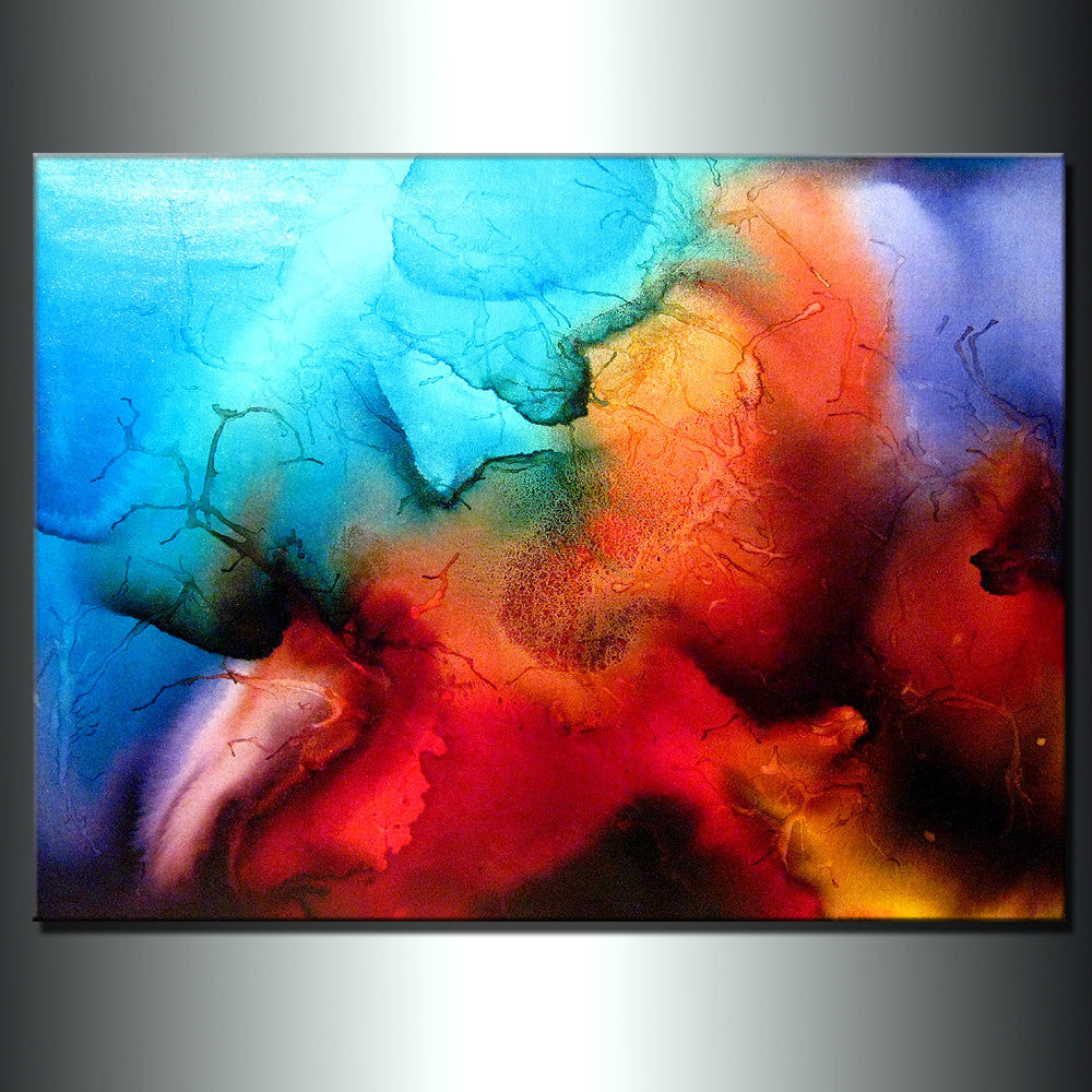 abstract colorful wave painting