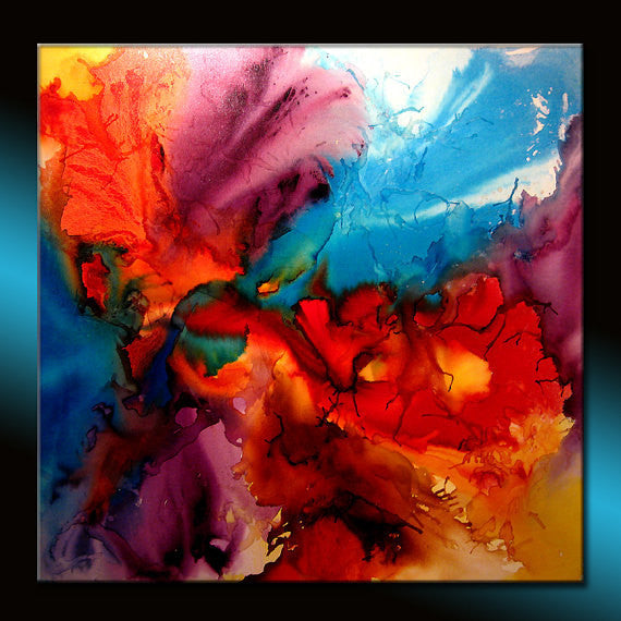 abstract colorful wave painting