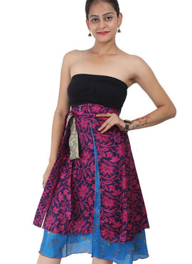 Pack of Two Layer Magic Silk Wrap Around Skirt / Dress – Wevez.com