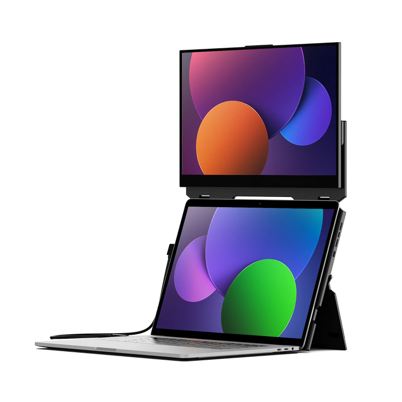 Duex Float portable stacked monitor extender for laptop 
