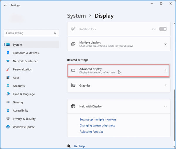 How To Change Refresh Rate On Monitor for Windows 11
