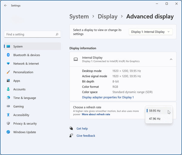How To Change Refresh Rate On Monitor for Windows 111