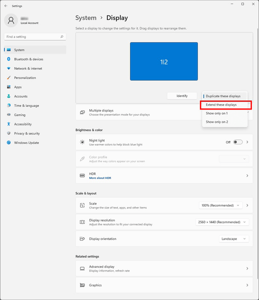 How To Extend Screen on Windows 11/10 Access Display Settings