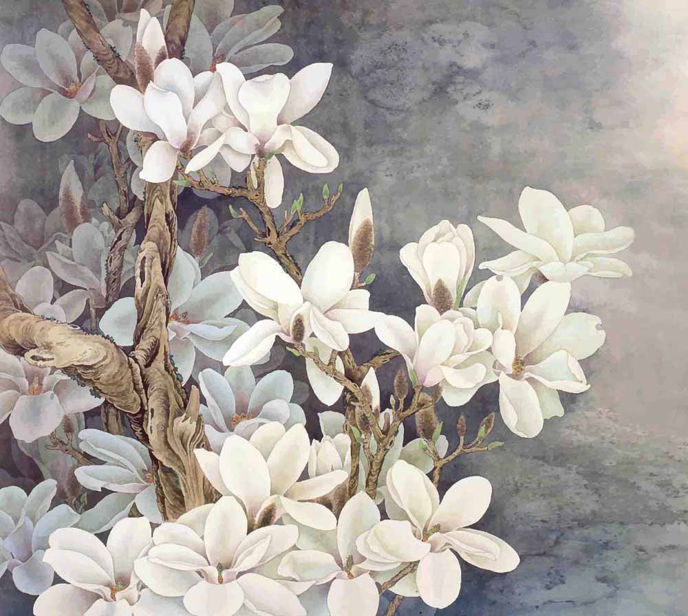 Magnolia Tree Large Floral Wallpaper Mural Wall Art