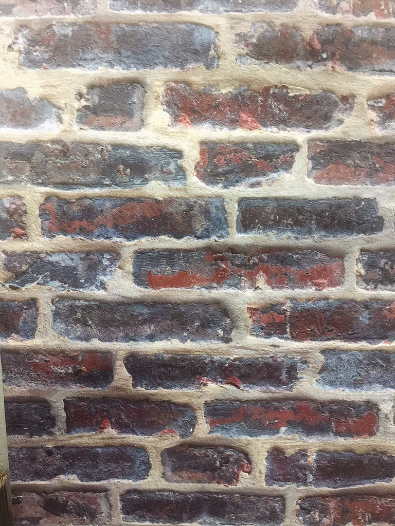 Textured Brick Wallpaper in Multi Colors Non woven Paste the wall Aged