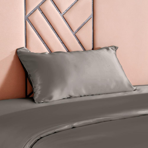 light grey silk pillowcases 