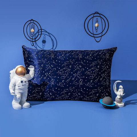 19 Momme Constellation Zipper Silk Pillowcase