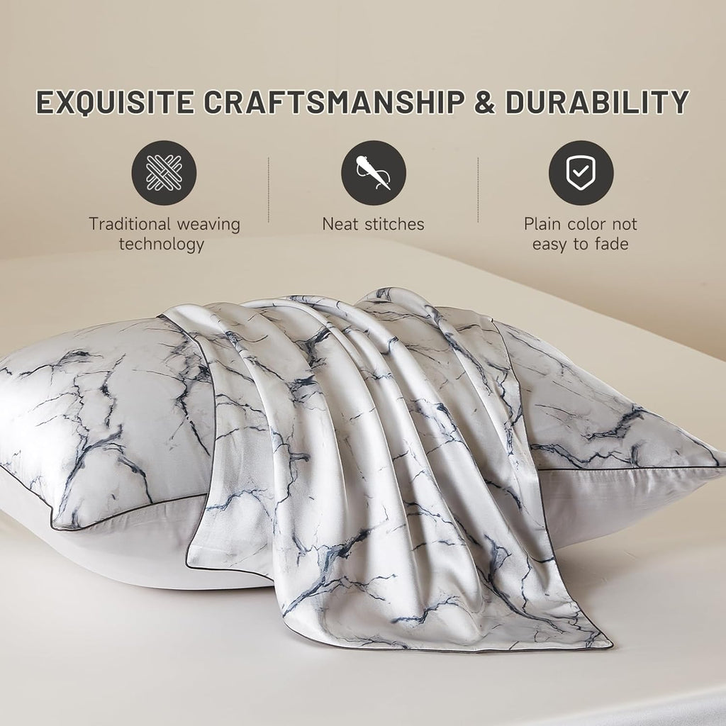 marble silk pillowcase