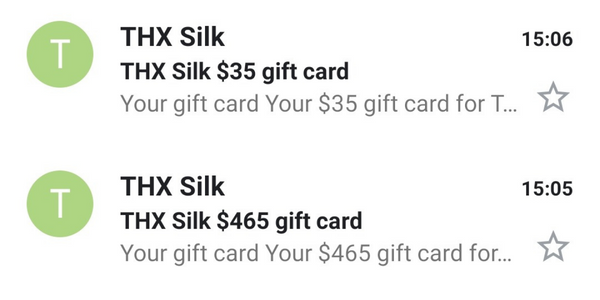 $500 gift card email