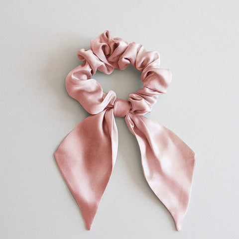 Smooth Bow Flower Hair Scrunchies