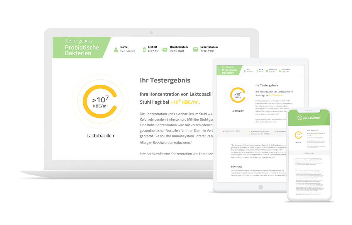 Ihr Testergebnis Probiotische Bakterien Test