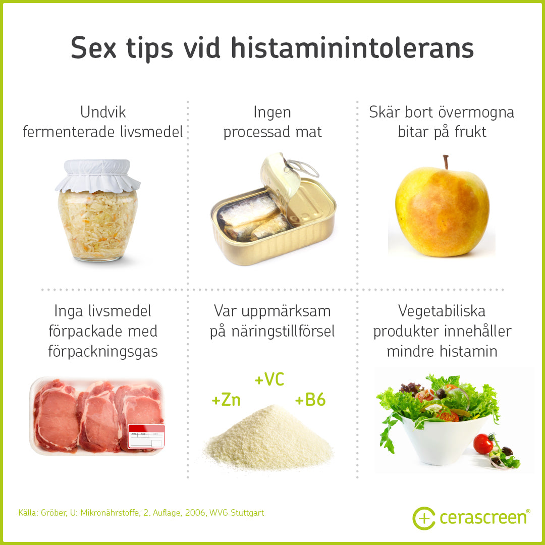 6 tips för histamineintolerans