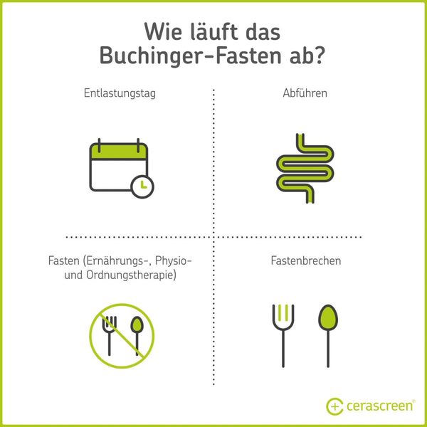 Infografik: Ablauf des Buchinger-Fastens