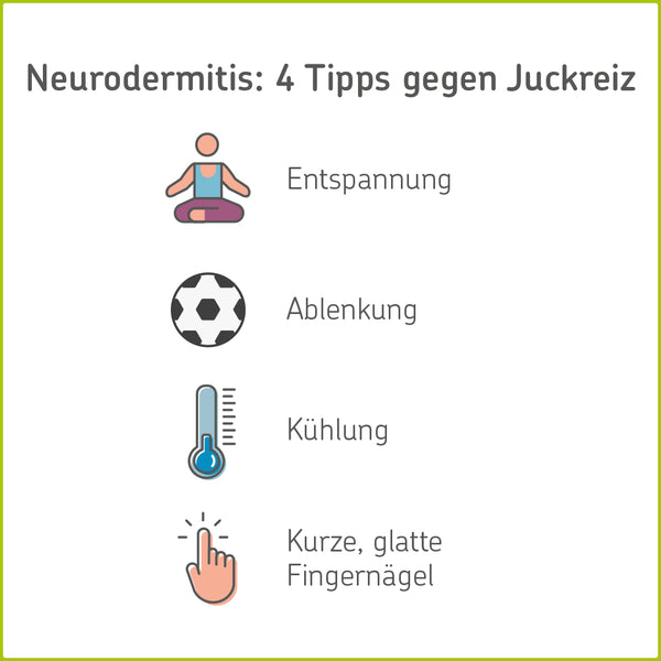 4 Tipps gegen Juckreiz bei Neurodermitis: Entspannung, Ablenkung, Kühlung und kurze, glatte Fingernägel