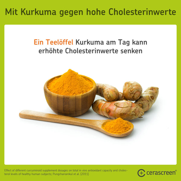 Kurkuma gegen hohe Cholesterinwerte