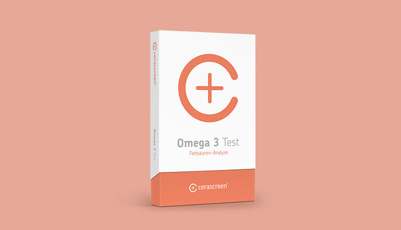 Verpackung des Omega 3 Tests von cerascreen