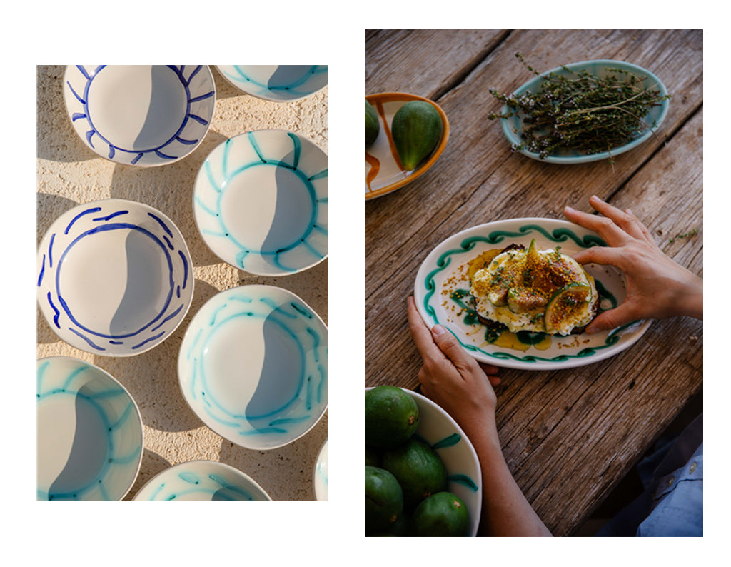 ALEX-AND-TRAHANAS-APULIAN-SKIES-ITALIAN-PUGLIA-CERAMICS-SUN-BOWLS-OVAL-PLATE-GREEN-GRAPES