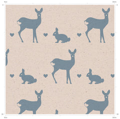 Deer & Rabbit Print Fabric From F&B Crafts